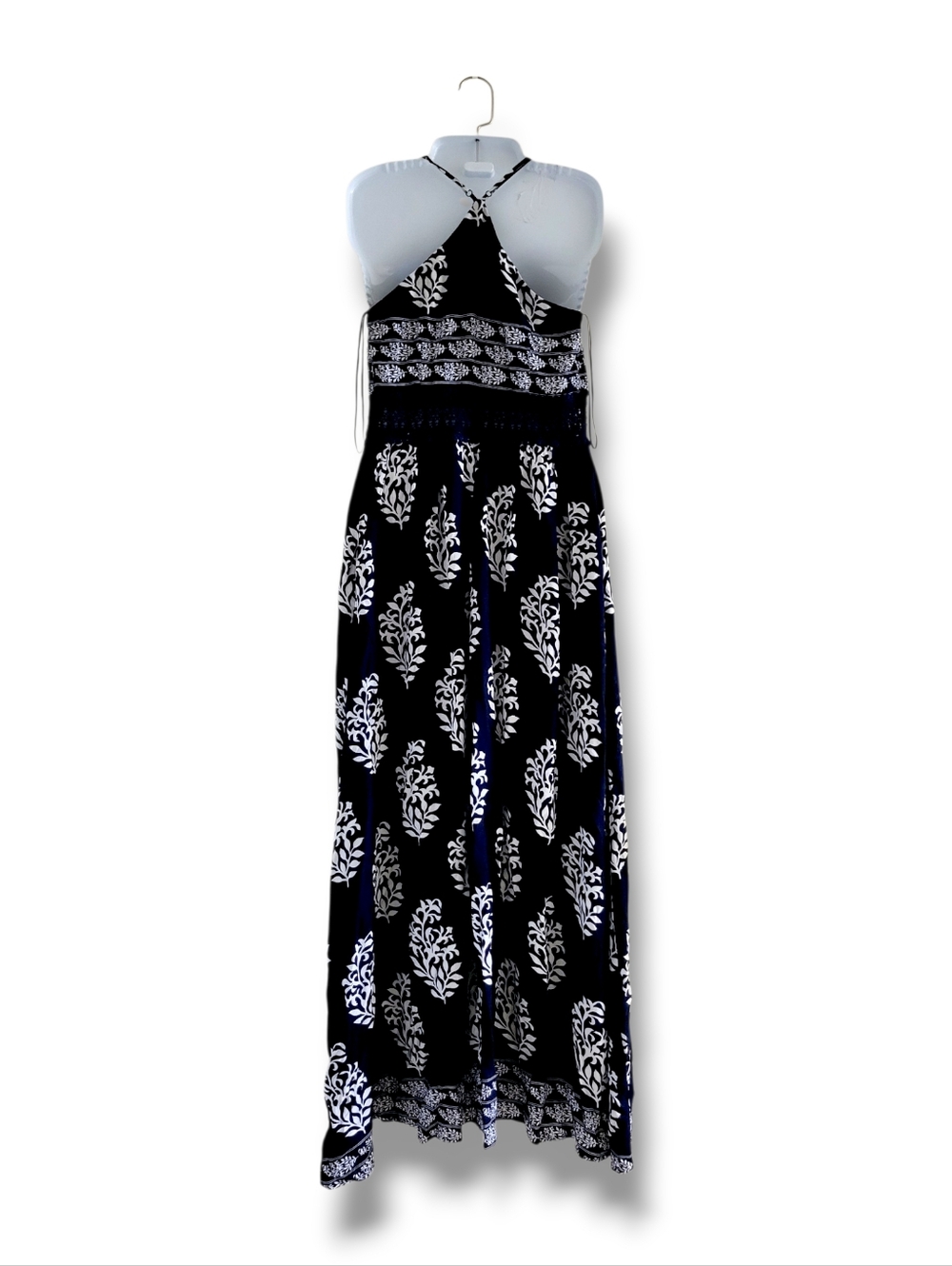 Miss Avenue | NWT Navy/White Boho Floral Maxi Dress (SIZE L) - Picture 2 of 16